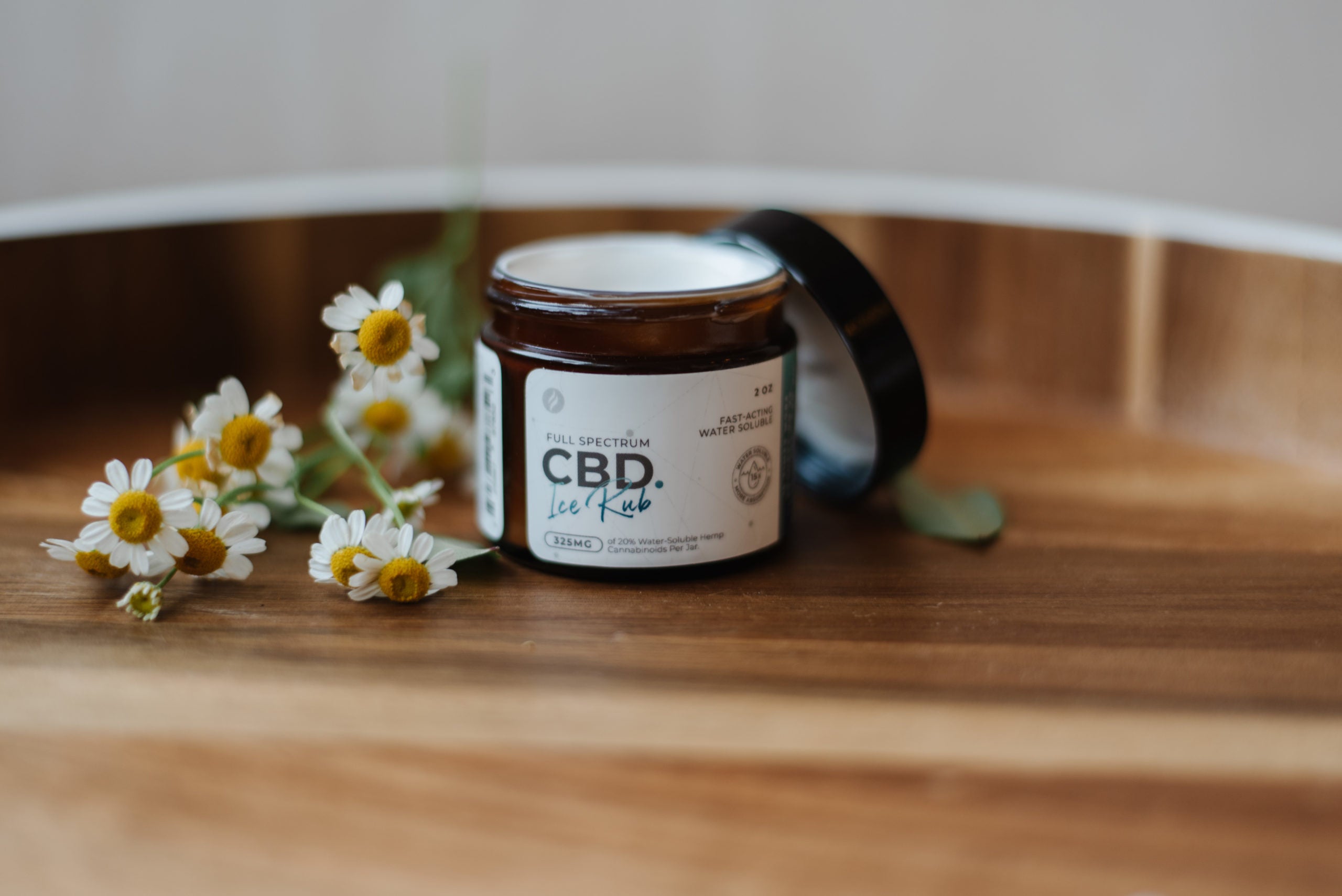 CBD Ice Rub with Menthol & Essential Oils (325mg) - 2oz Glass Jar